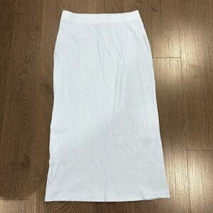 Old Navy Light Blue Ribbed Midi Skirt - Size Medium